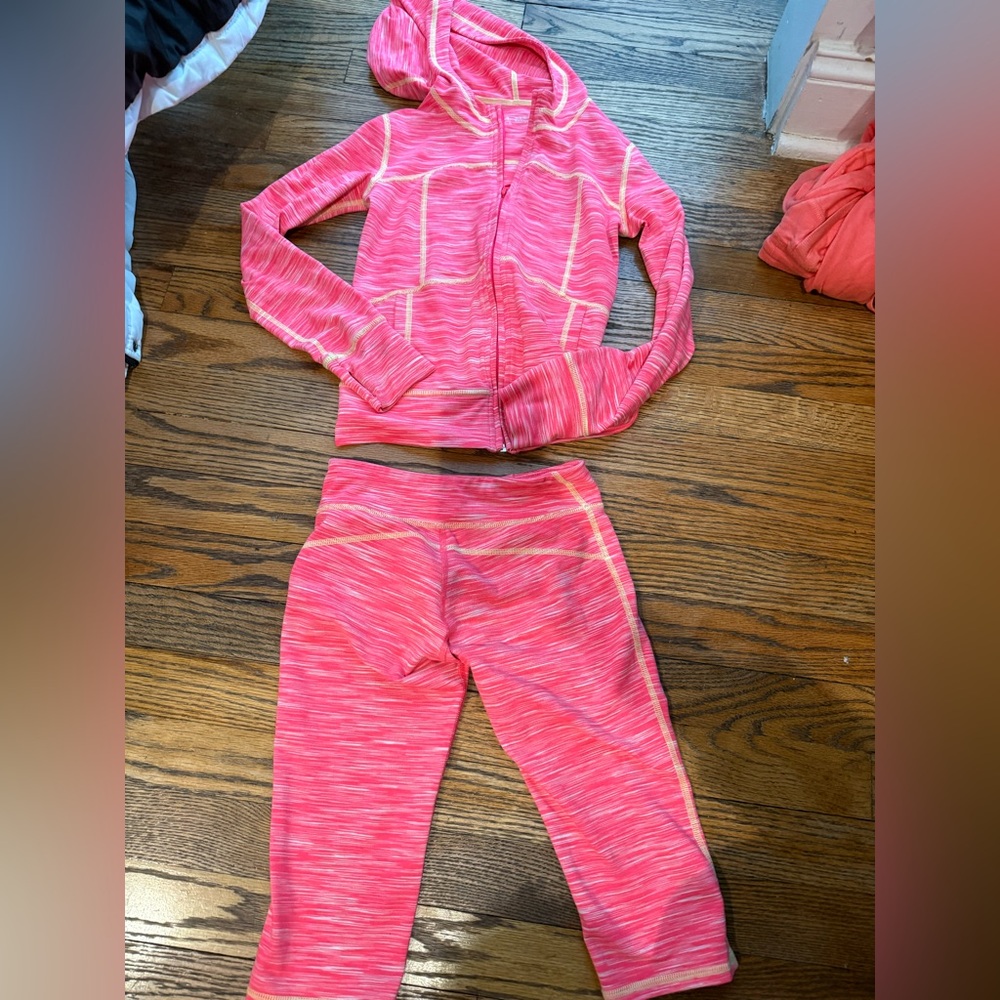 Zella Girl Pink Striped Activewear 8/10